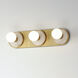 Hollywood 3 Light 20 inch Whit Alabaster and Natural Aged Brass Bath Vanity Wall Light in Bulb Not Included, White Alabaster and Natural Aged Brass