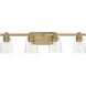 Cubos 4 Light 30.75 inch Natural Aged Brass Wall Sconce Wall Light