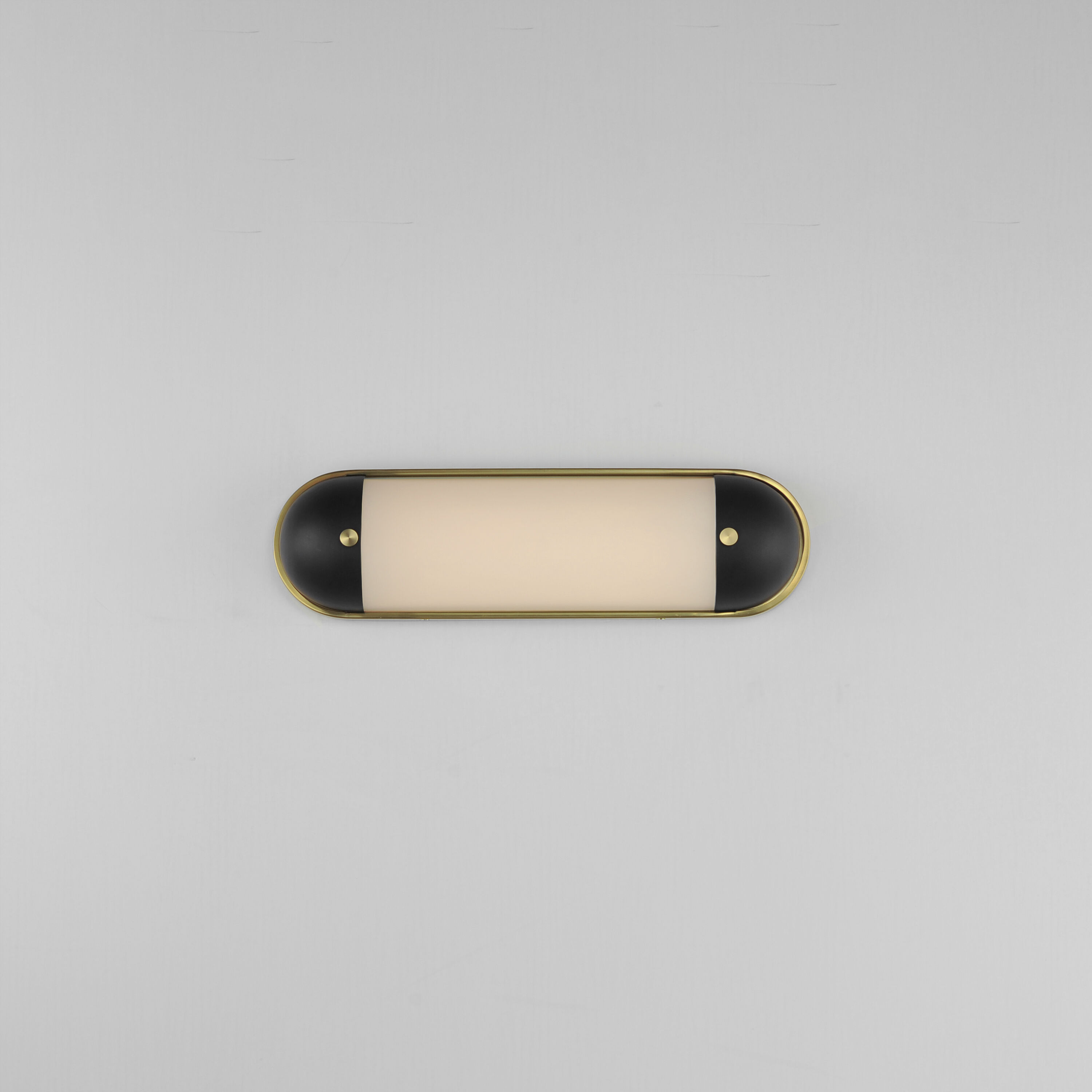 Capsule LED 18 inch Black with Natural Aged Brass Bath Vanity Light Wall Light