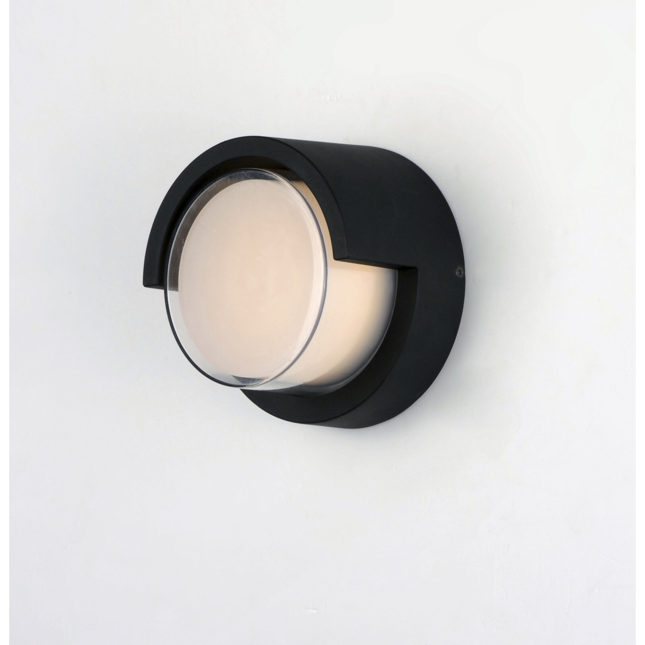 Eyebrow LED 7 inch Black Outdoor Wall Mount