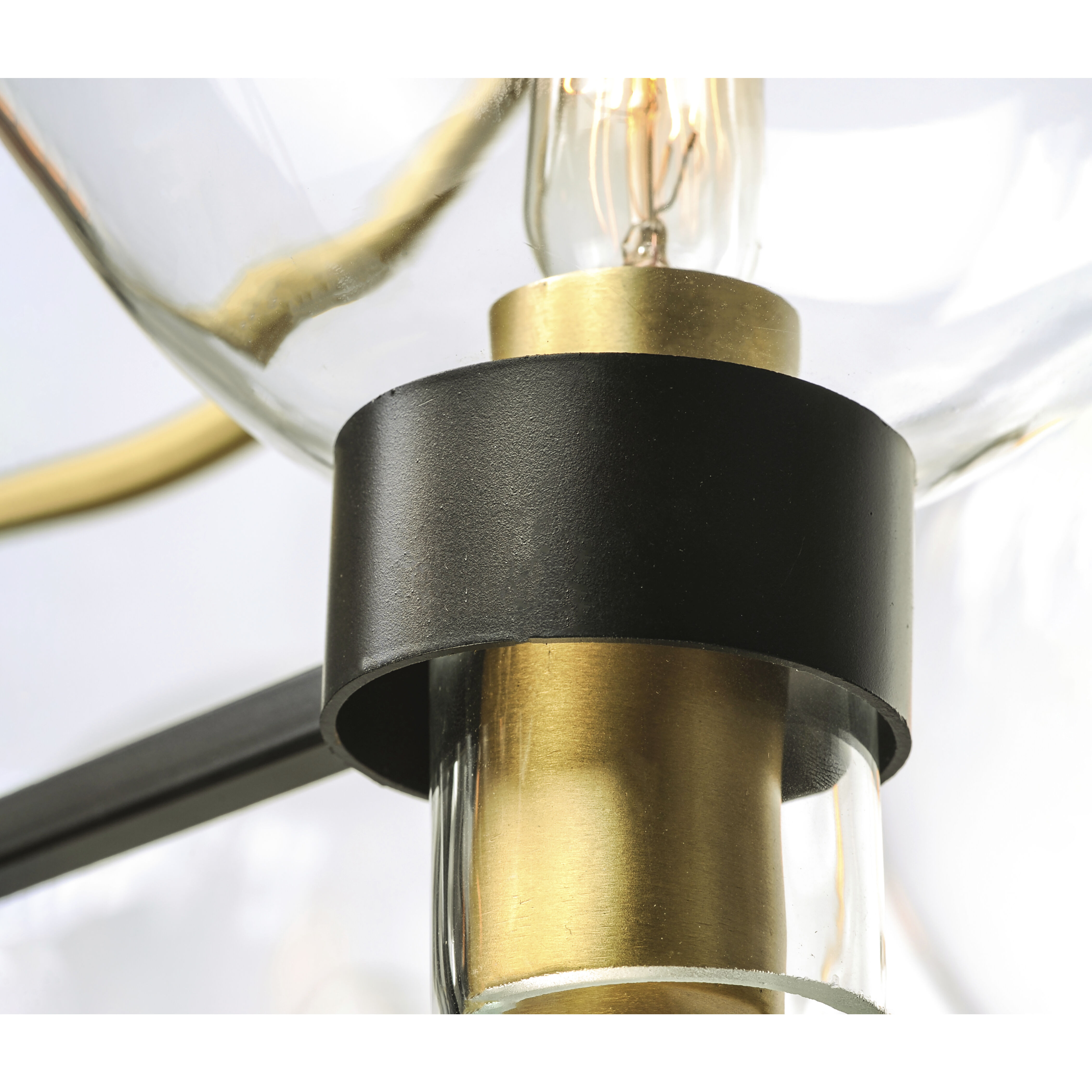 Bauhaus 9 Light 28 inch Bronze/Satin Brass Multi-Tier Chandelier Ceiling Light