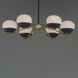 Lucerne 6 Light 33 inch Black and Natural Aged Brass Single-Tier Chandelier Ceiling Light