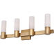 Contessa 4 Light 28.75 inch Natural Aged Brass Bath Vanity Wall Light