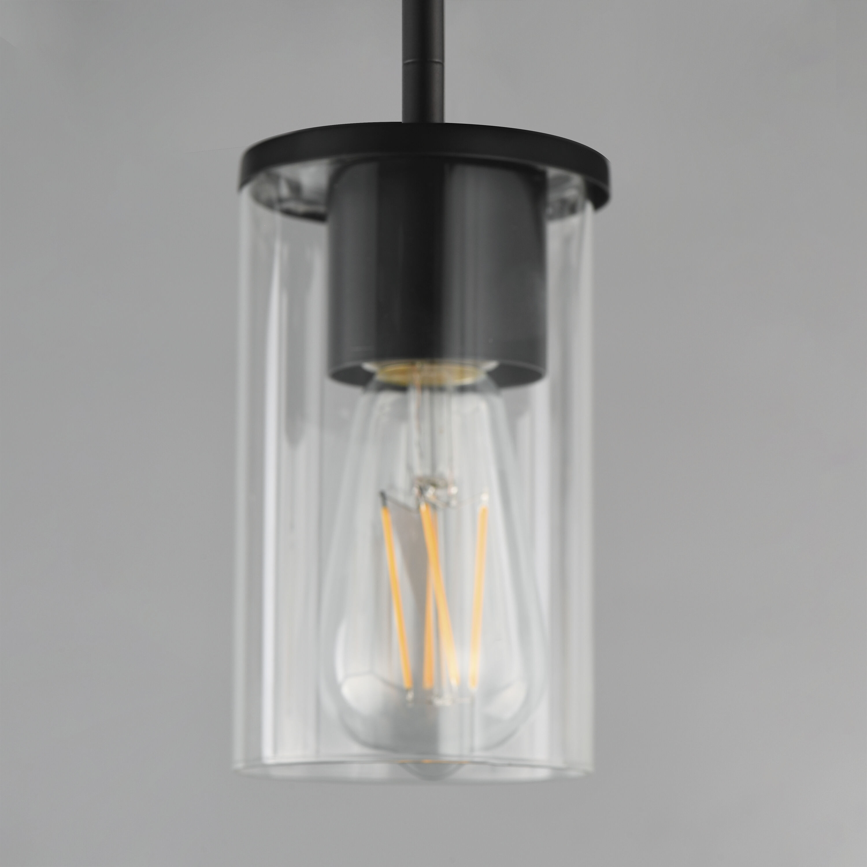 Lateral 1 Light 4.75 inch Black Single Pendant Ceiling Light in Clear