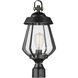 Mariner 1 Light 19.75 inch Black with Antique Brass Outdoor Pole/Post Mount, Pier/Post Mount