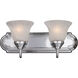 Essentials - 801x 2 Light 18 inch Polished Chrome Bath Vanity Wall Light in Marble