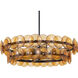 Loren 6 Light 32 inch Gunmetal Multi-Tier Chandelier Ceiling Light in Amber