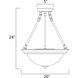 Essentials - 584x 3 Light 20 inch Satin Nickel Invert Bowl Pendant Ceiling Light