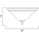 Pacific 2 Light 13 inch Kentucky Bronze Flush Mount Ceiling Light