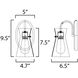 Ava 1 Light 5 inch Polished Chrome Bath Vanity Wall Light