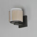 Draughtsman 1 Light 6 inch Natural Wood and Charcoal Wall Sconce Wall Light in Satin White