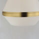 Giza 1 Light 15.5 inch Satin Brass Single Pendant Ceiling Light