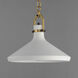 Lumi 1 Light 16 inch Satin Brass Single Pendant Ceiling Light