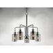 Filigree 5 Light 22 inch Polished Chrome Down Light Chandelier Ceiling Light