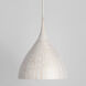 Fleur 1 Light 16.5 inch White and Gold Single Pendant Ceiling Light