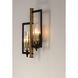 Flambeau 2 Light 13 inch Black and Antique Brass ADA Wall Sconce Wall Light