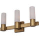 Contessa 3 Light 20.75 inch Natural Aged Brass Bath Vanity Wall Light