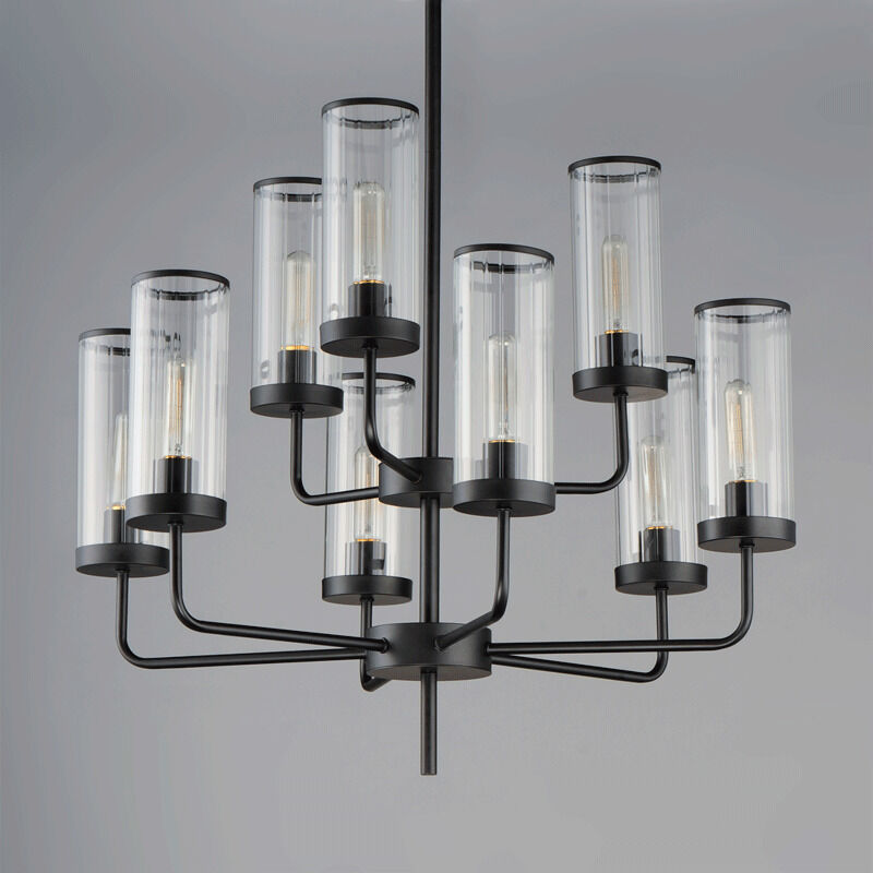 Crosby 9 Light 28 inch Black Chandelier Ceiling Light