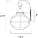 Portsmouth 1 Light 22.5 inch Oil Rubbed Bronze Outdoor Wall Mount