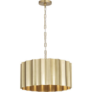 Allegra 1 Light 18 inch Weathered Brass Single Pendant Ceiling Light