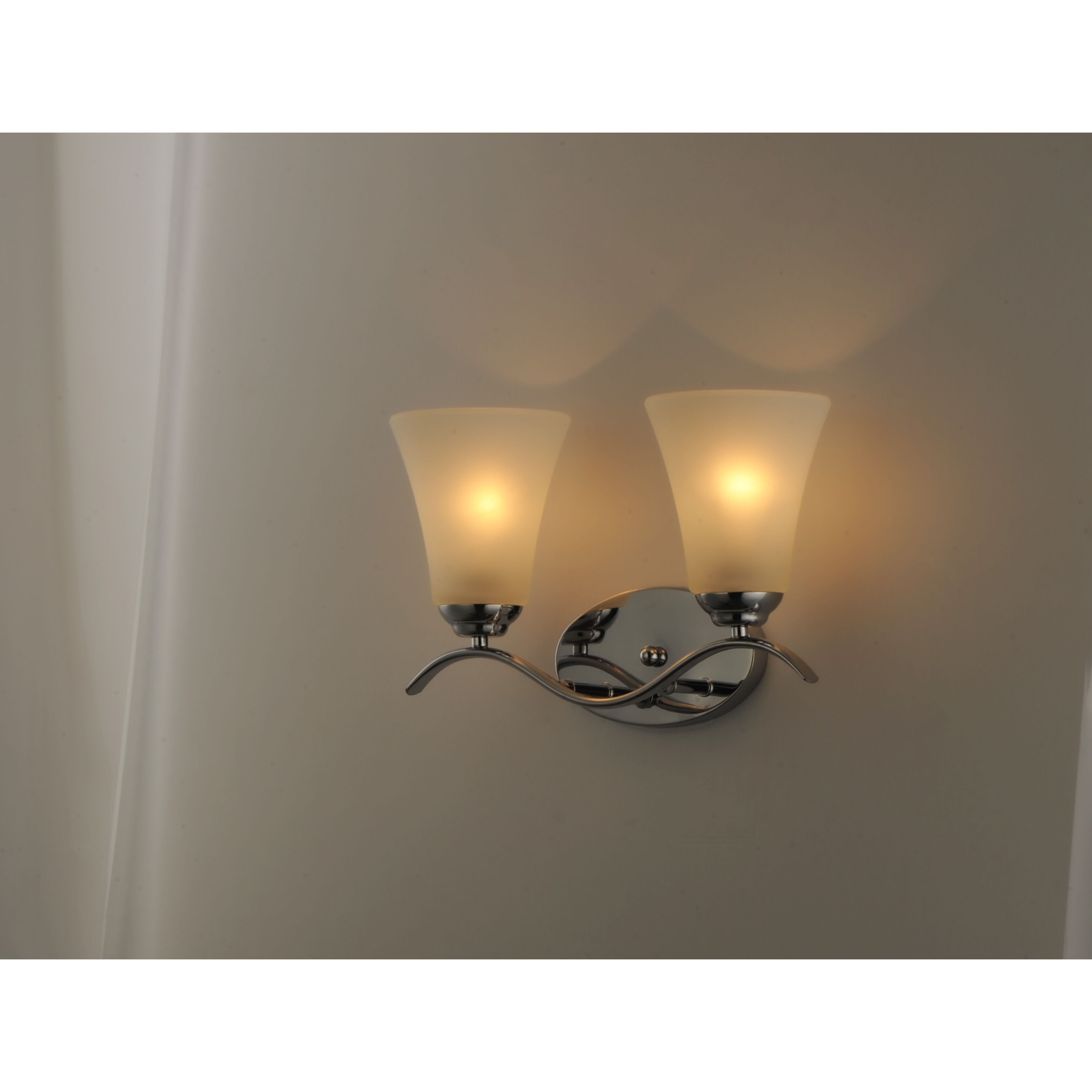 Vital 2 Light 15 inch Polished Chrome Bath Vanity Wall Light