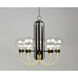 Bauhaus 5 Light 24 inch Bronze/Satin Brass Single-Tier Chandelier Ceiling Light