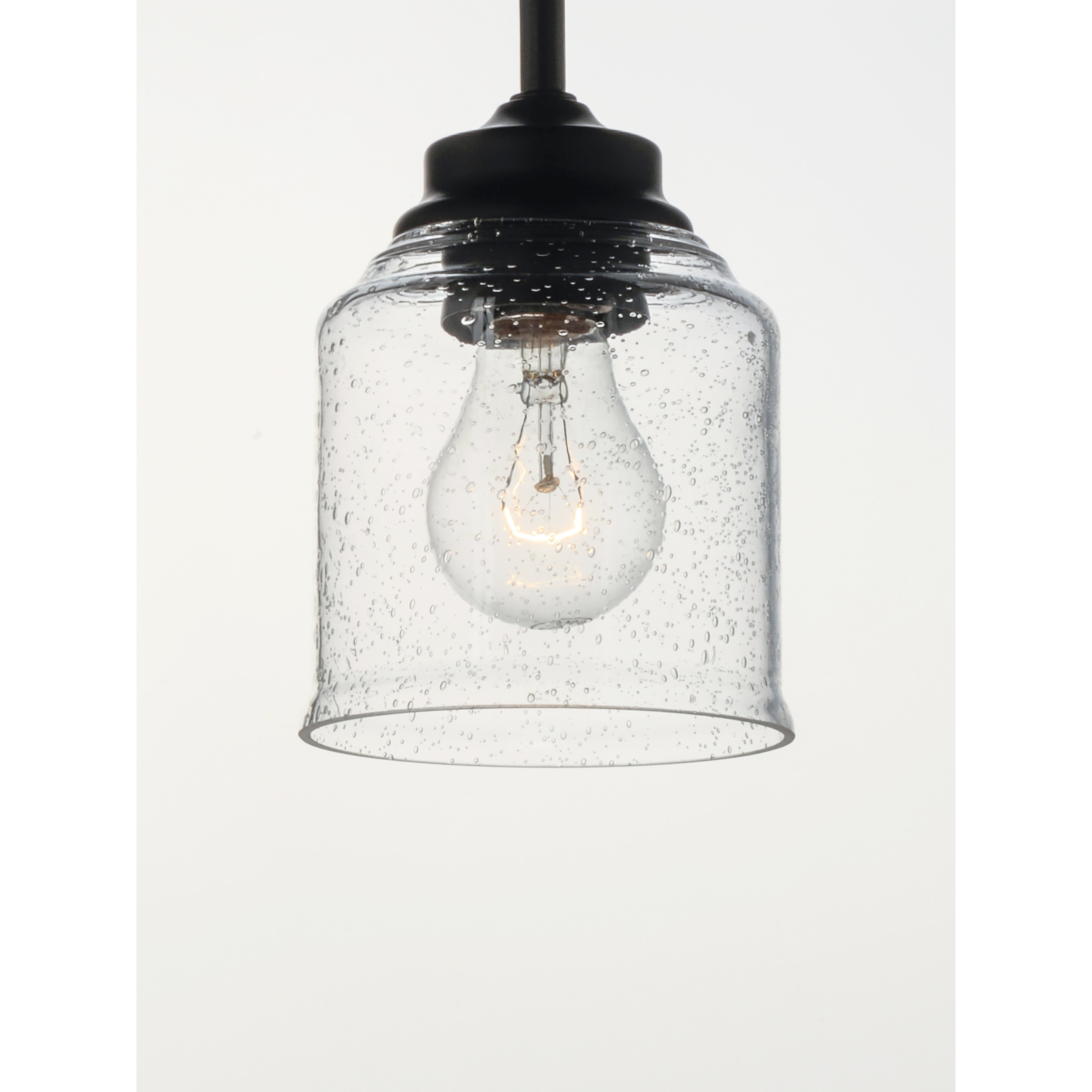 Acadia 1 Light 4.75 inch Black Single Pendant Ceiling Light