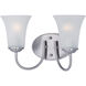 Logan 2 Light 14 inch Satin Nickel Bath Vanity Wall Light