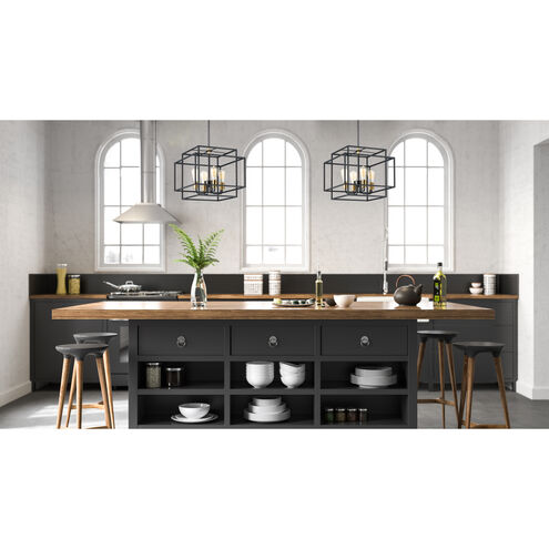 Liner 1 Light 10 inch Black/Satin Brass Single Pendant Ceiling Light