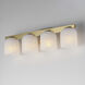 Scoop 4 Light 29.5 inch Natural Aged Brass Bath Vanity Wall Light in Marble