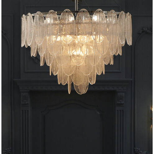 Glacier 19 Light 32 inch White/Polished Chrome Chandelier Ceiling Light