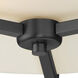 Dart 3 Light 14 inch Black Flush Mount Ceiling Light