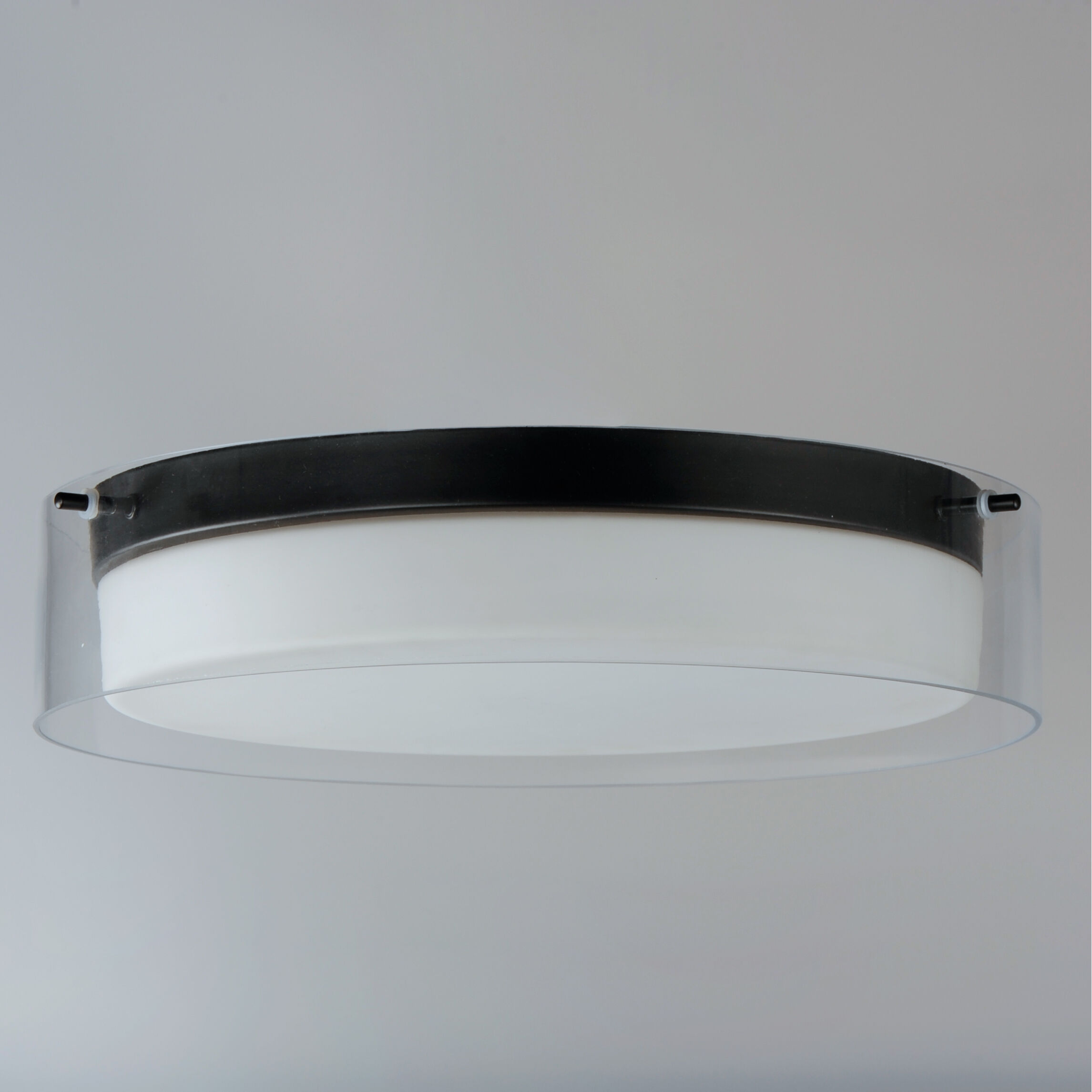 Duo LED 16 inch Black Flush Mount Ceiling Light