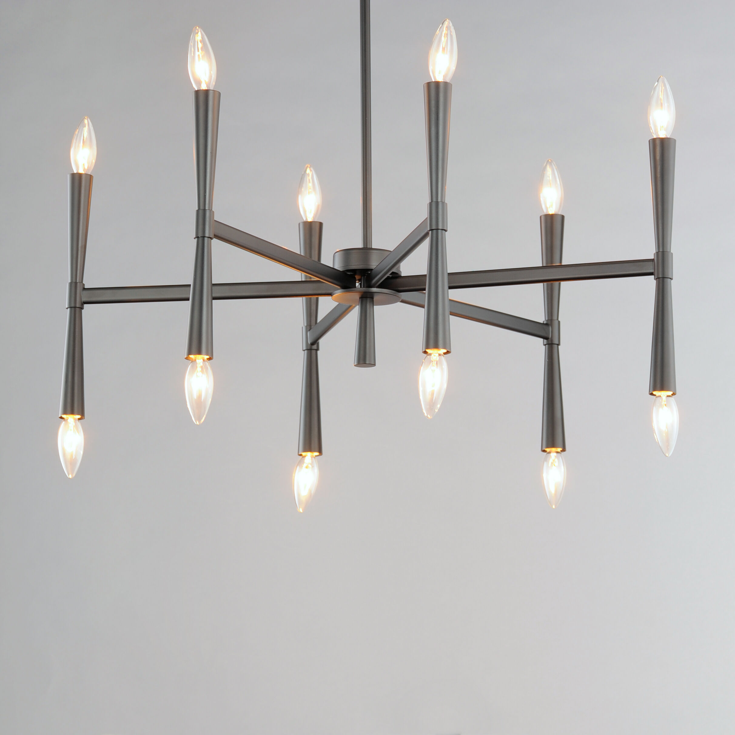 Rome 12 Light 29 inch Black Chandelier Ceiling Light