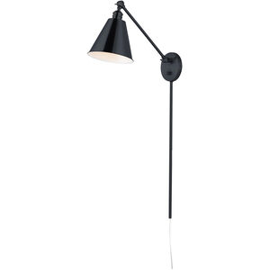 Library 1 Light 8 inch Black Wall Sconce Wall Light