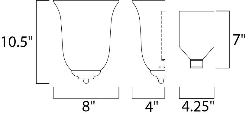 Essentials - 2058x 1 Light 8 inch Oil Rubbed Bronze ADA Wall Sconce Wall Light