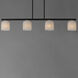 Scoop 4 Light 46 inch Black Linear Pendant Ceiling Light in Marble