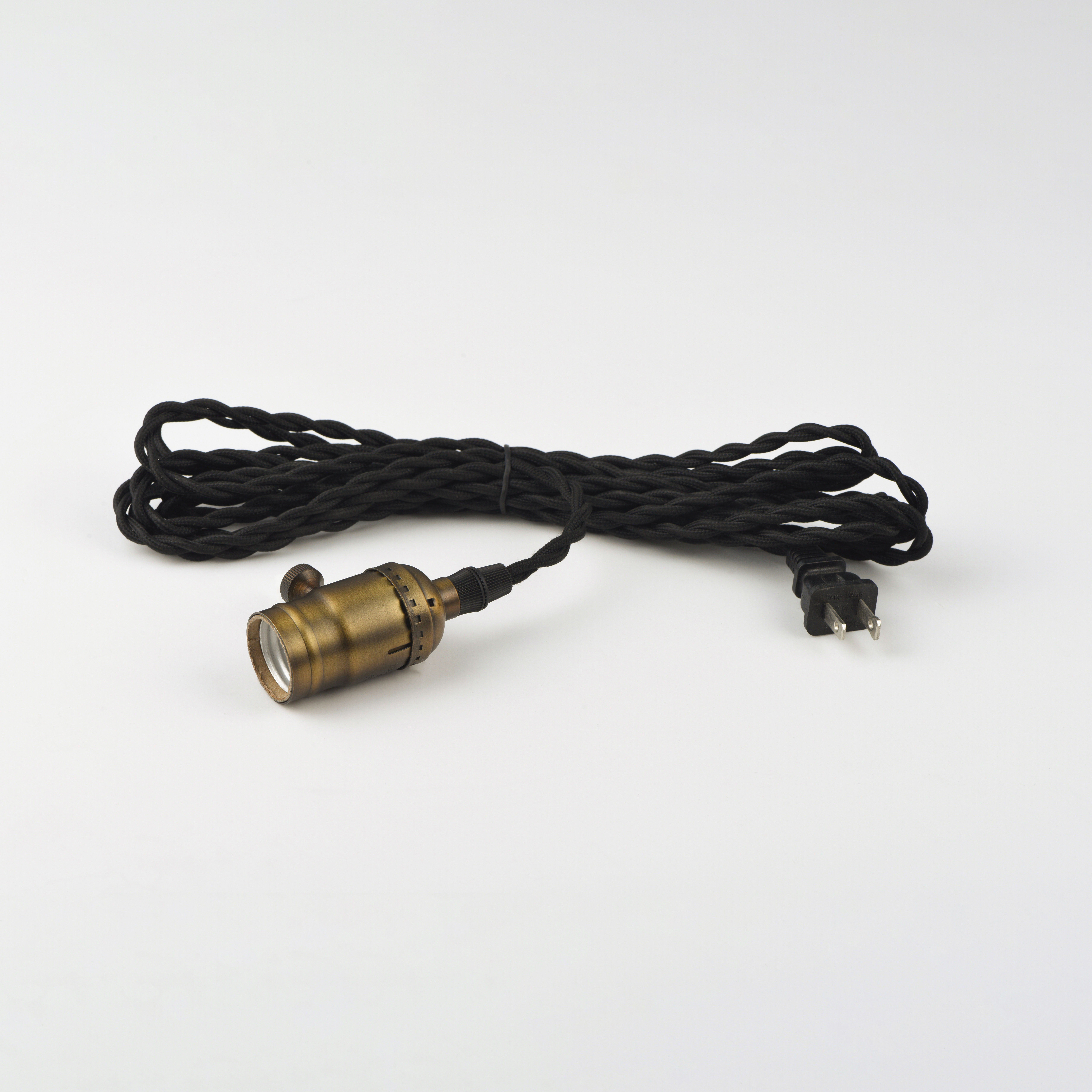 Early Electric 1 Light 2 inch Black/Antique Brass Single Pendant Ceiling Light