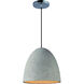 Crete LED 15.25 inch Polished Chrome Single Pendant Ceiling Light