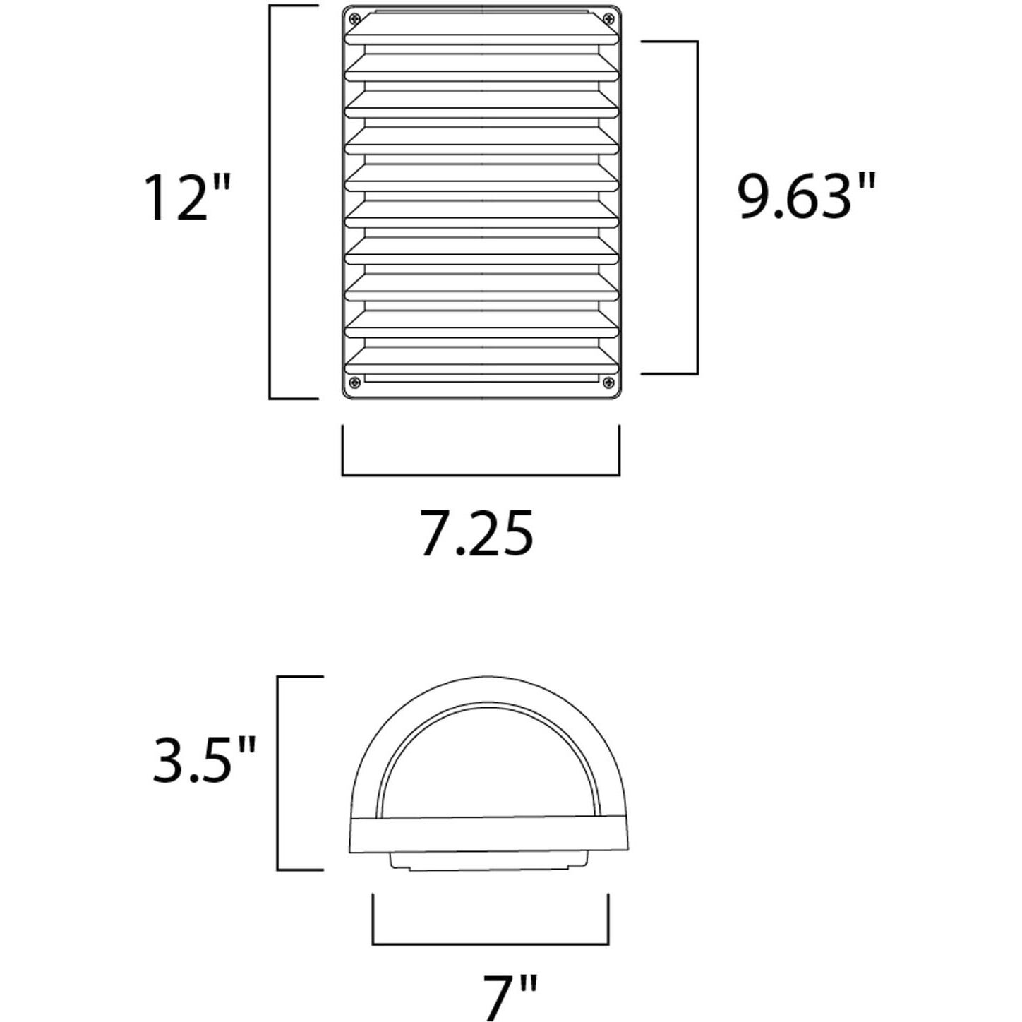 Zenith EE 1 Light 12 inch Architectural Bronze Outdoor Wall Mount