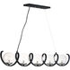 Curlicue 5 Light 7 inch Black and Polished Nickel Multi-Light Pendant Ceiling Light