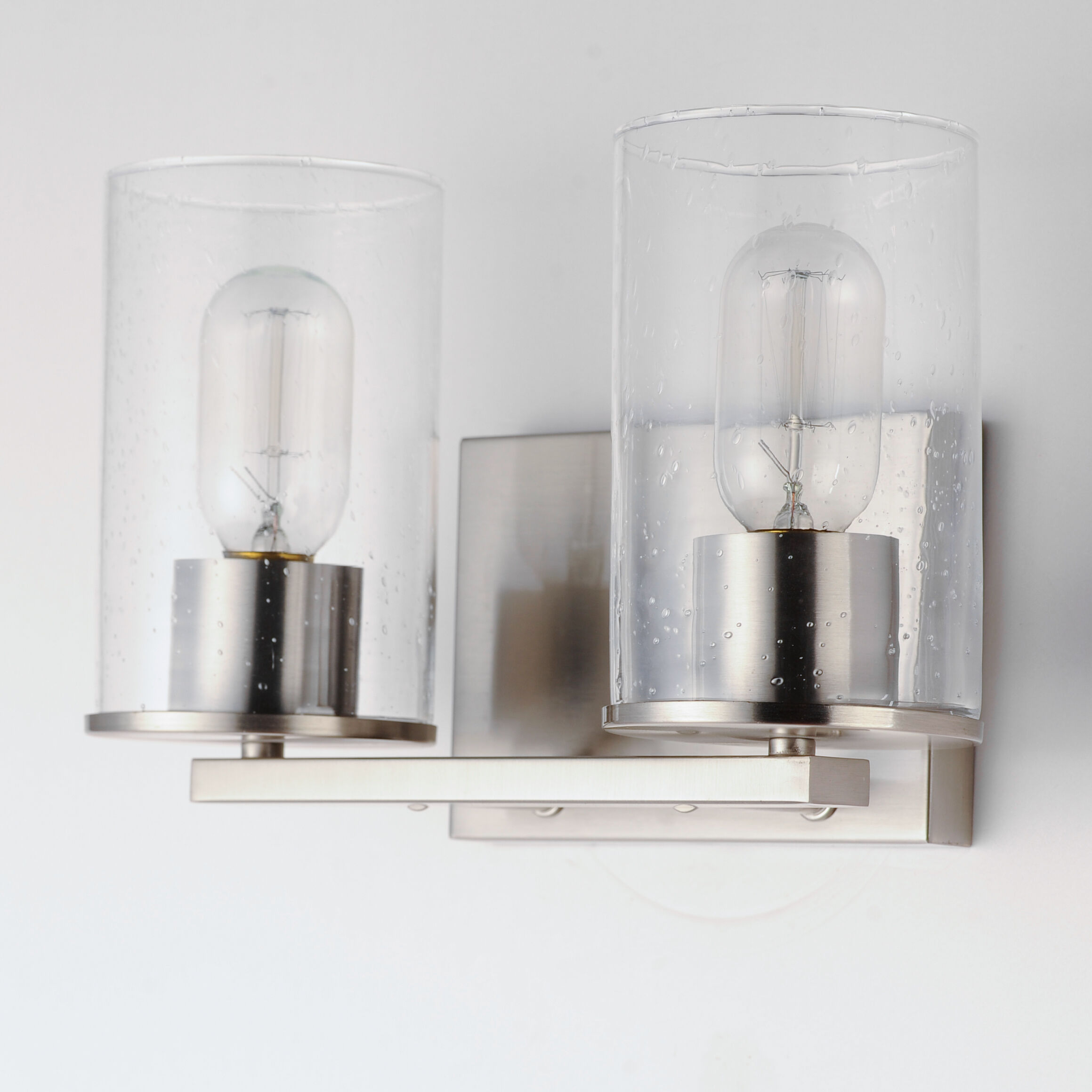 Sleek 2 Light 12 inch Satin Nickel Bath Vanity Wall Light