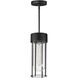 Millennial 1 Light 5.5 inch Black Outdoor Hanging Lantern