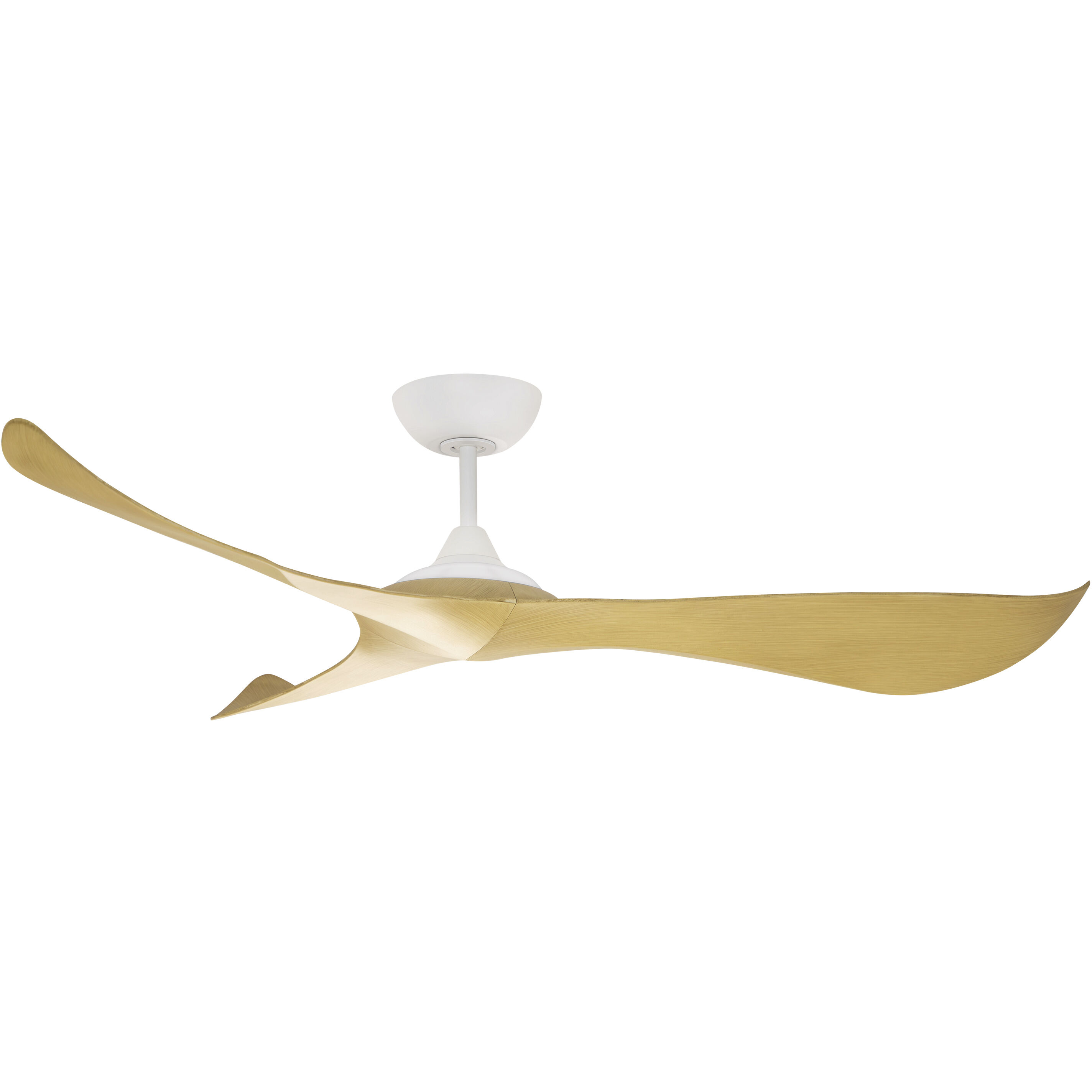 Keanu 56 inch Matte White and Teak Outdoor Ceiling Fan
