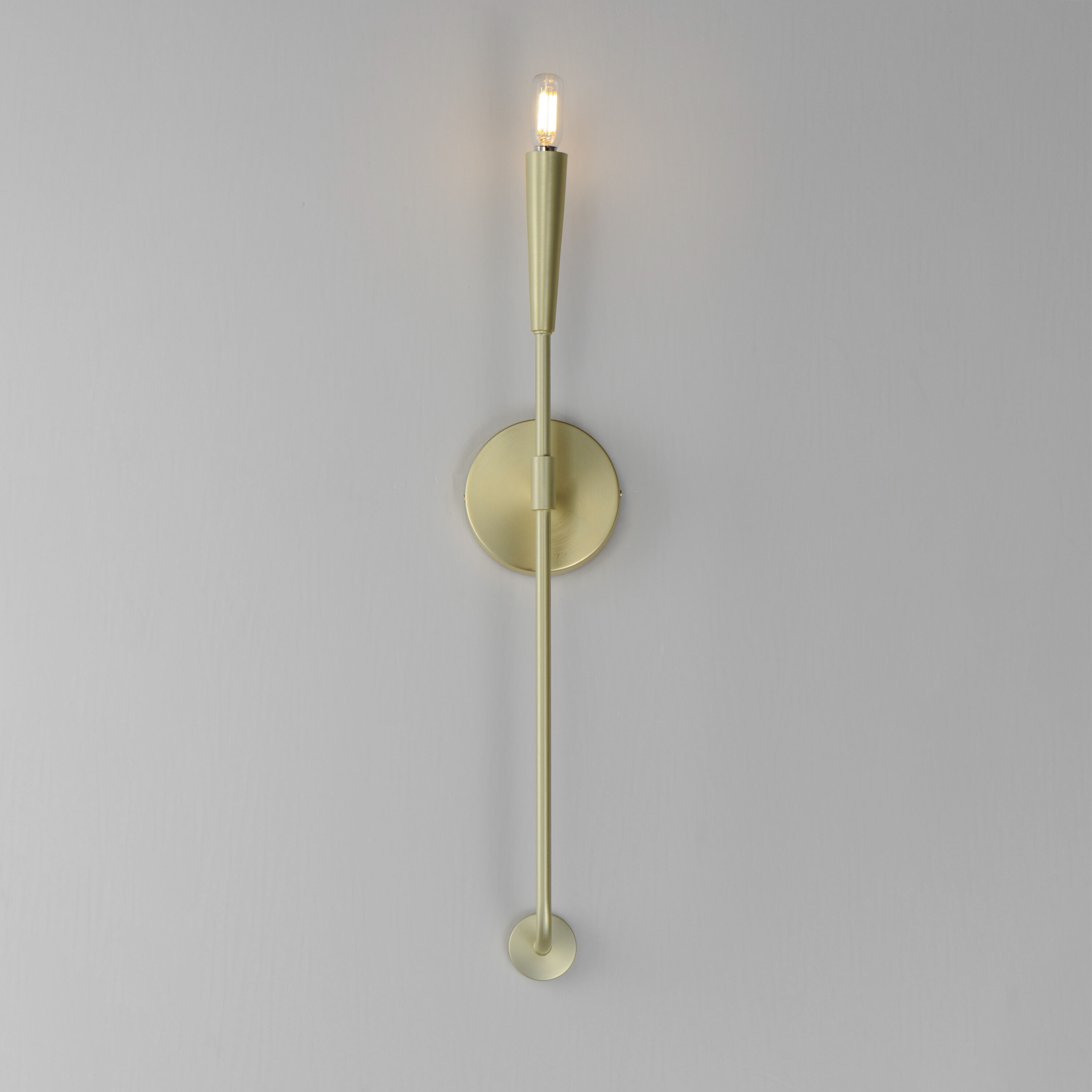 Vela 1 Light 5 inch Satin Brass ADA Wall Sconce Wall Light
