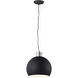 Storehouse LED 15 inch Satin Aluminum and Black Single Pendant Ceiling Light