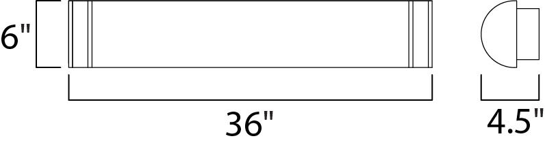 Linear LED LED 36 inch Satin Nickel Wall Sconce Wall Light