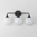 Neve 3 Light 22.5 inch Black Bath Vanity Wall Light