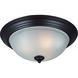 Essentials - 584x 3 Light 15.5 inch Oil Rubbed Bronze Flush Mount Ceiling Light in Frosted
