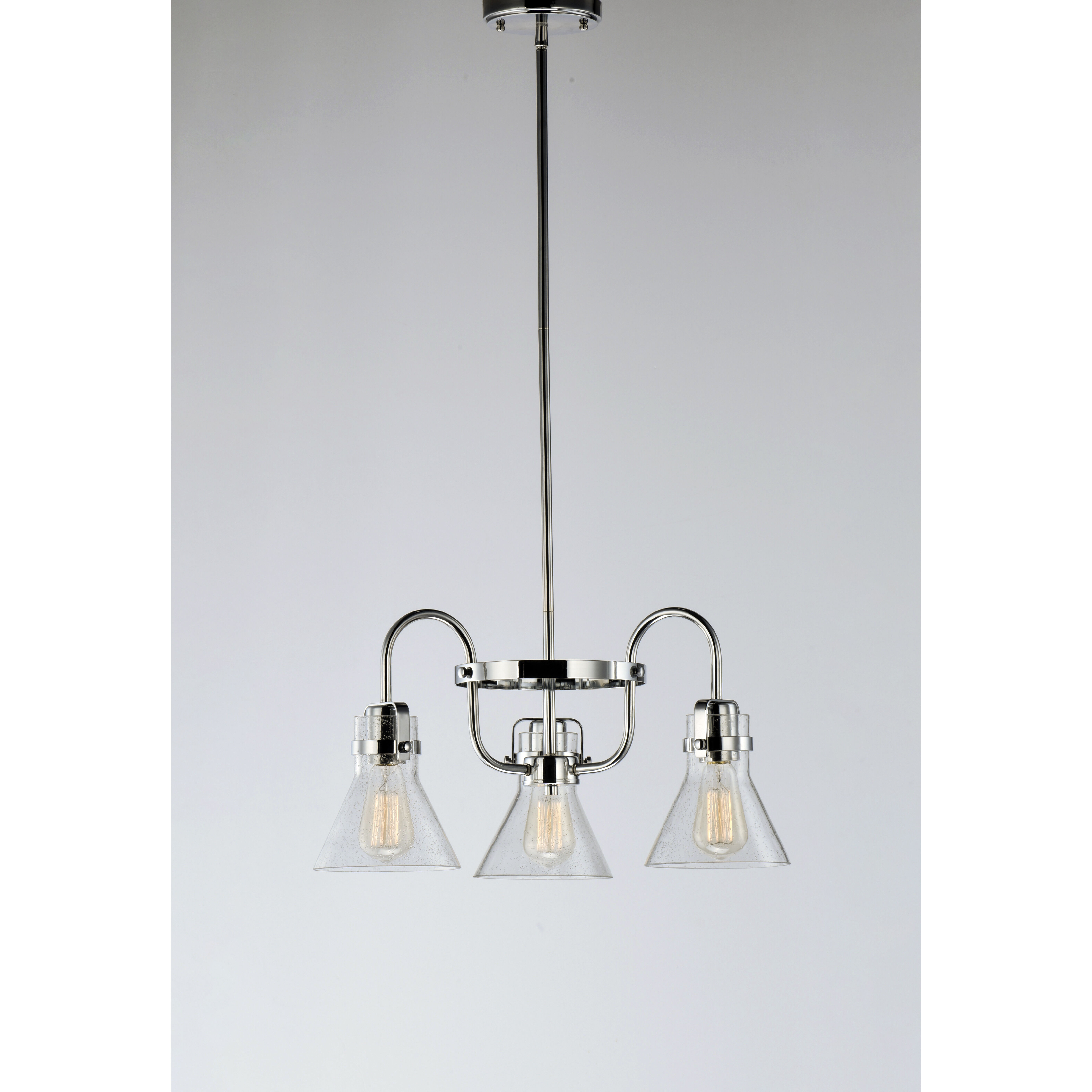 Seafarer 3 Light 22 inch Polished Chrome Single-Tier Chandelier Ceiling Light in Without Bulb